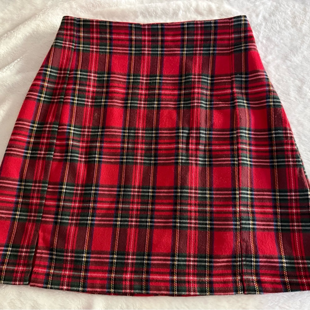 Brandy Melville Red Green Blue plaid Short Mini Skirt  XS Y2K 90’s